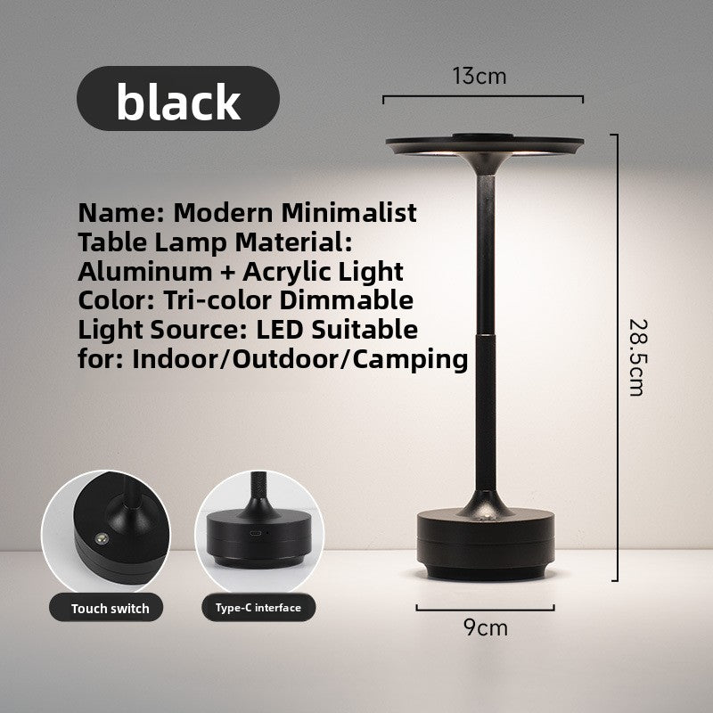 LED UFO Metal Table Lamp with Touch Dimming