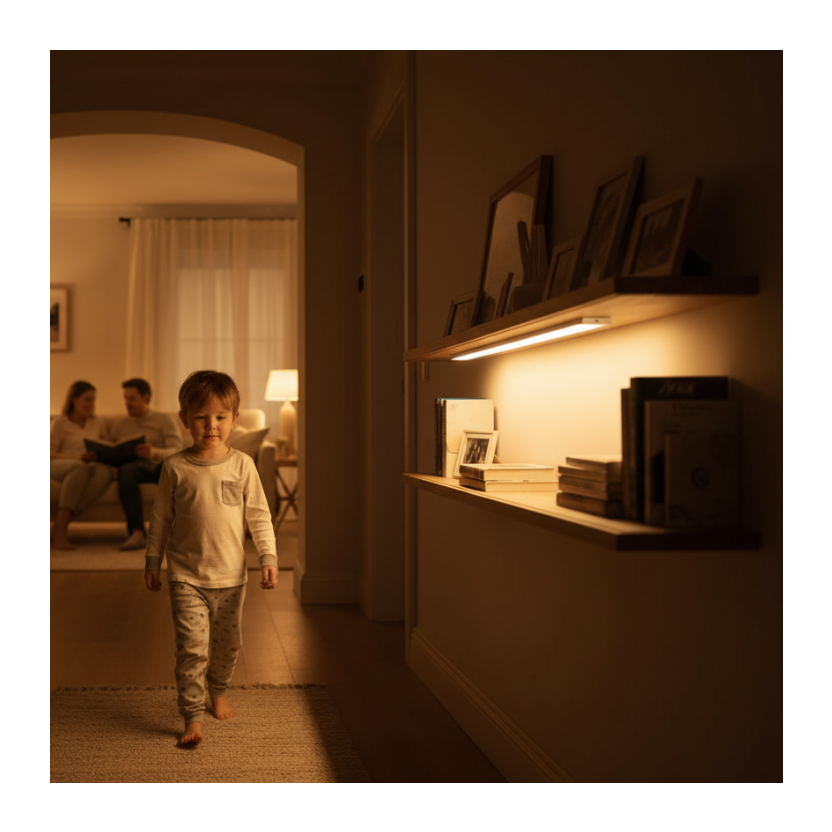 Barra LED con sensore in ambiente familiare