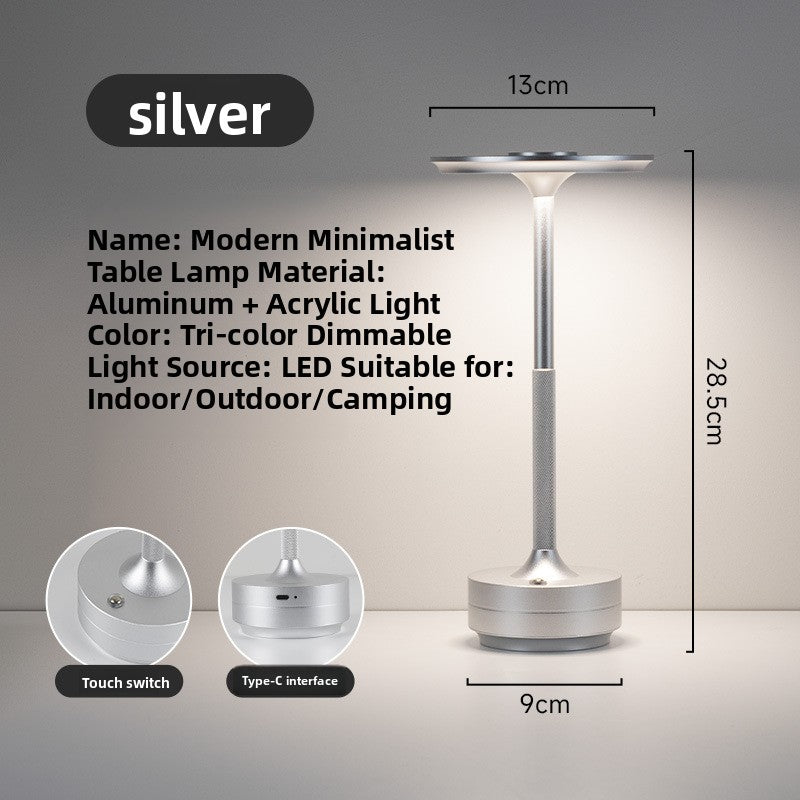 LED UFO Metal Table Lamp with Touch Dimming